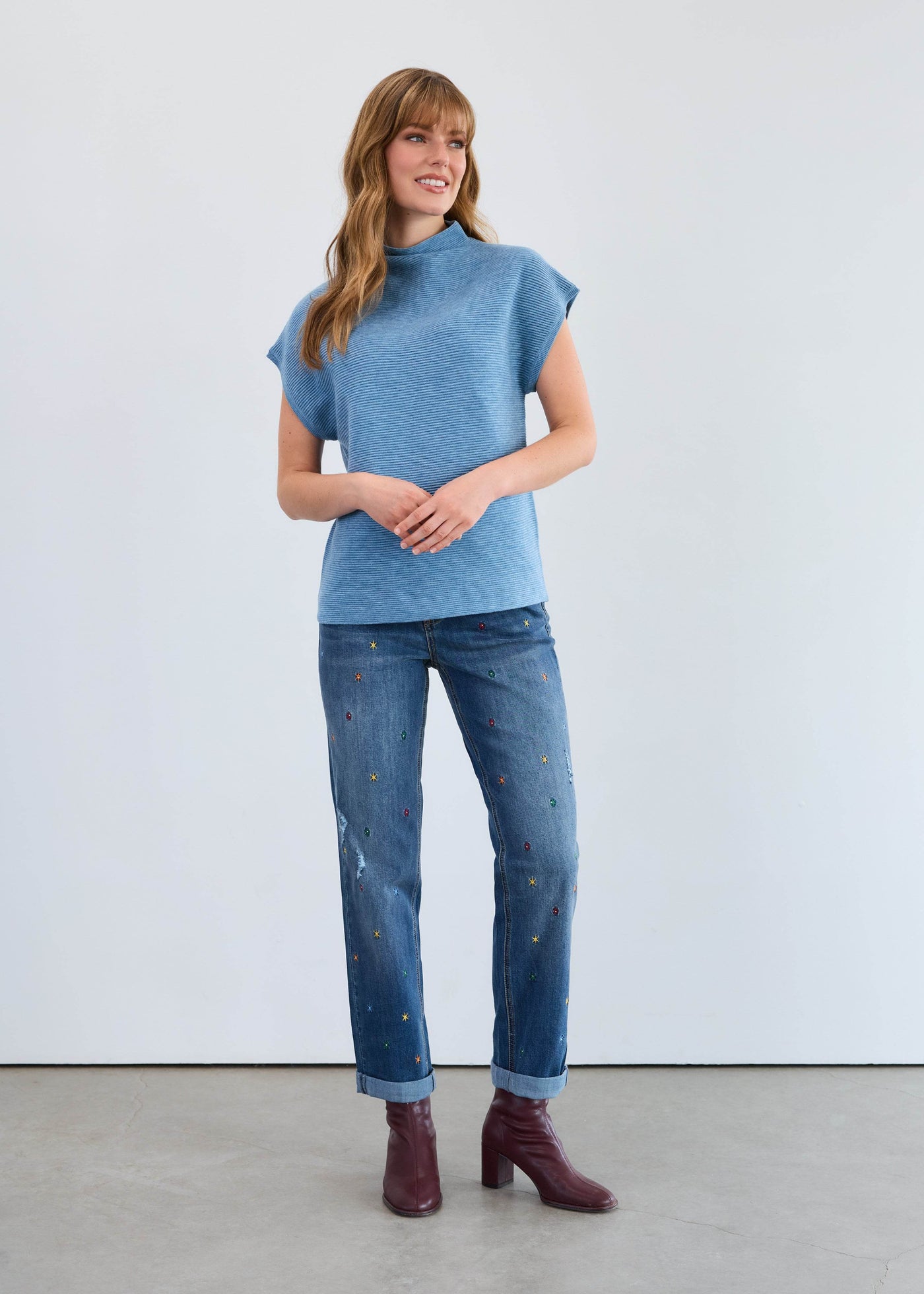 Ottoman Cap Sleeve Sweater - Dream Pants