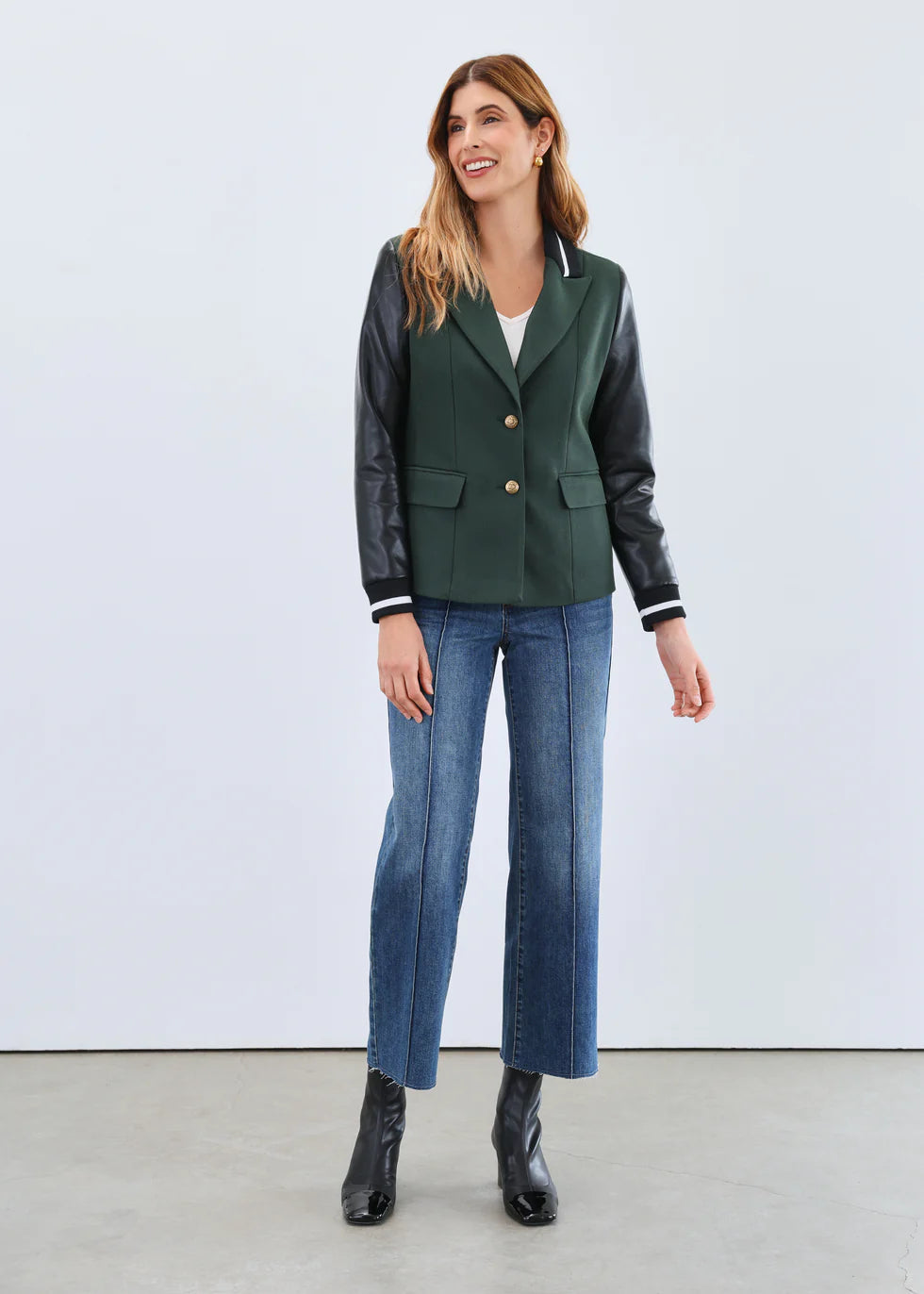 Mixed Media Blazer French Dressing Jeans