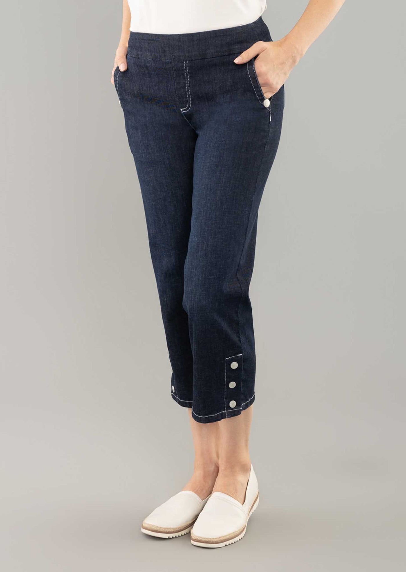 Bonaire Denim Crop Wide Leg Pant Lisette L