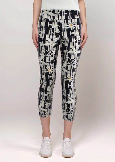 Graphic Daisy Tulip Hem Pants Lisette L