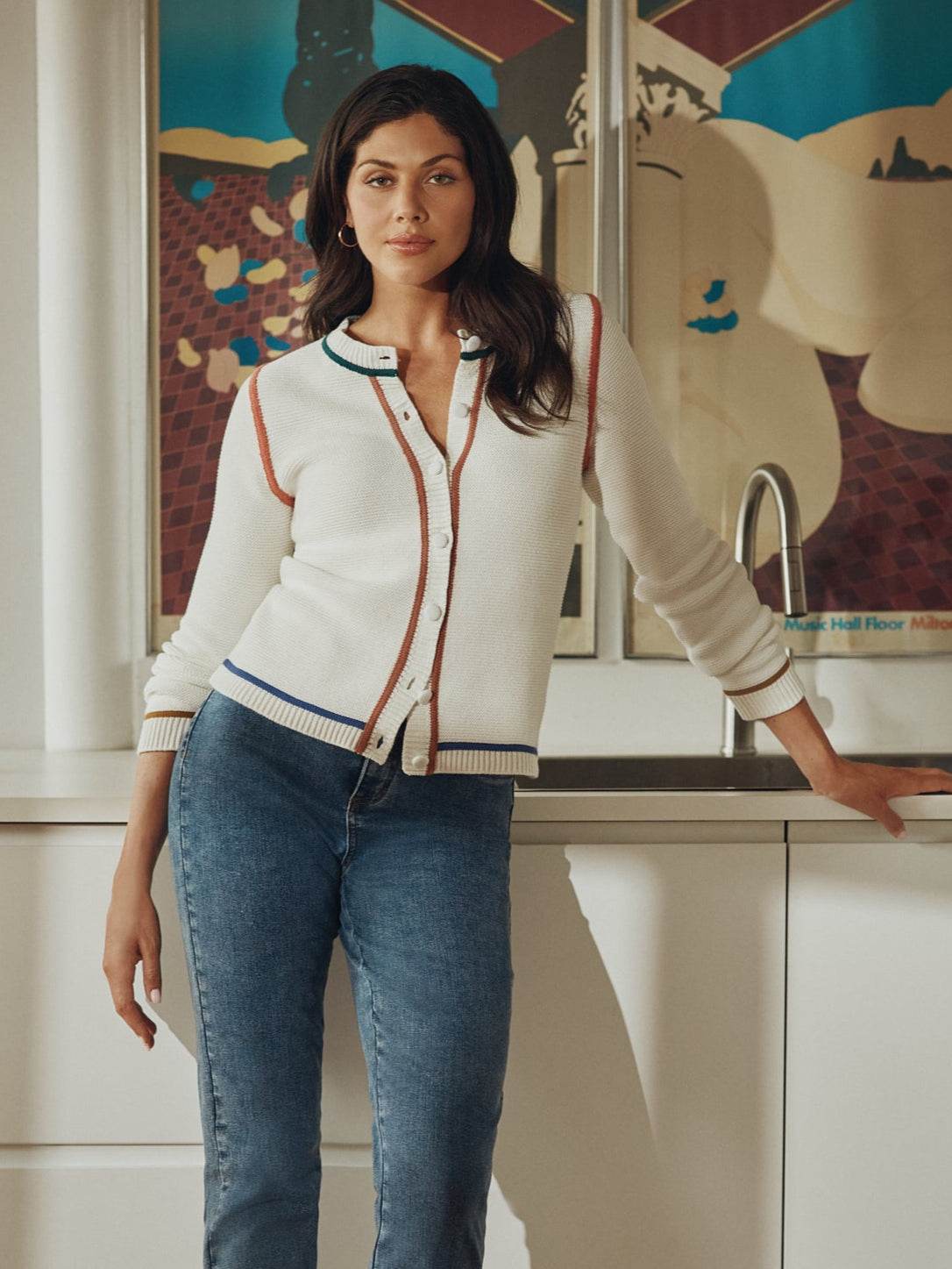 Long Sleeve Tipping Cardigan - Dream Pants