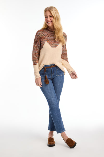 Placed Spacedye Sweater French Dressing Jeans