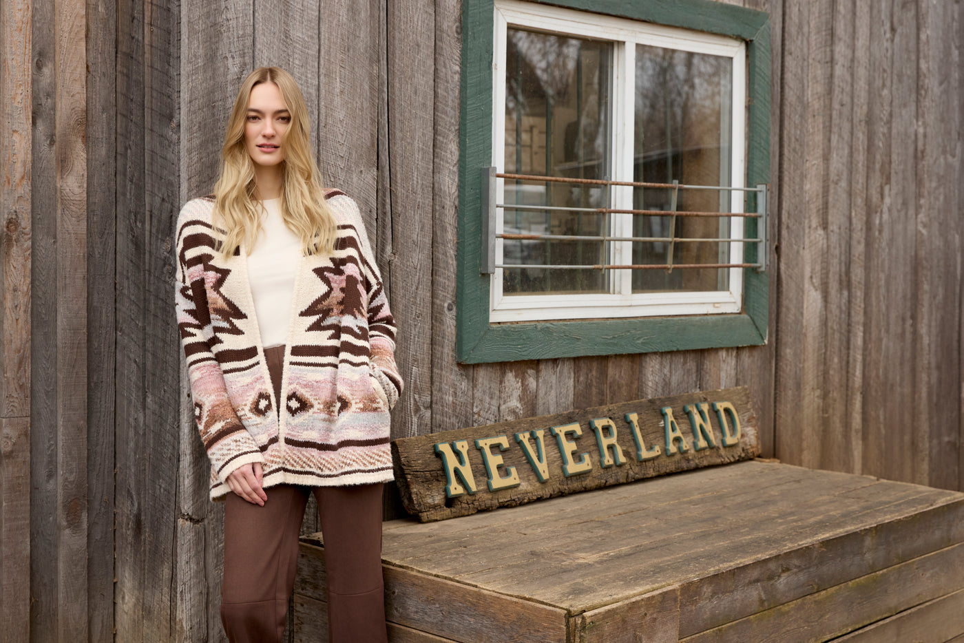 Space Dye Jacquard Cardigan Charlie B