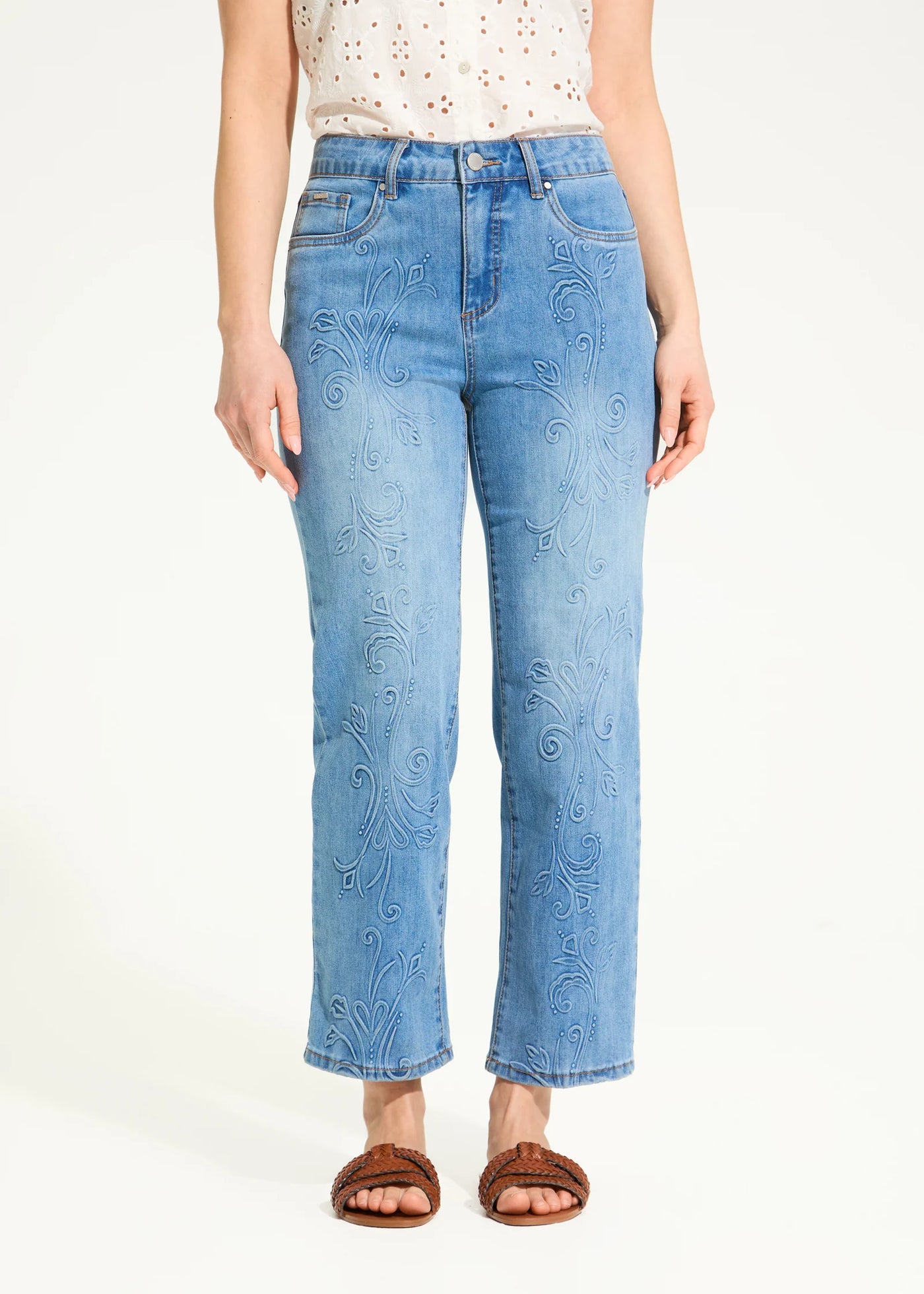 Olivia Straight Crop Denim French Dressing Jeans