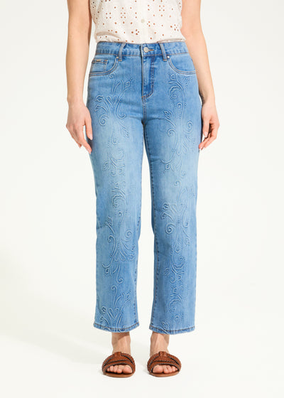 Olivia Straight Crop Denim French Dressing Jeans