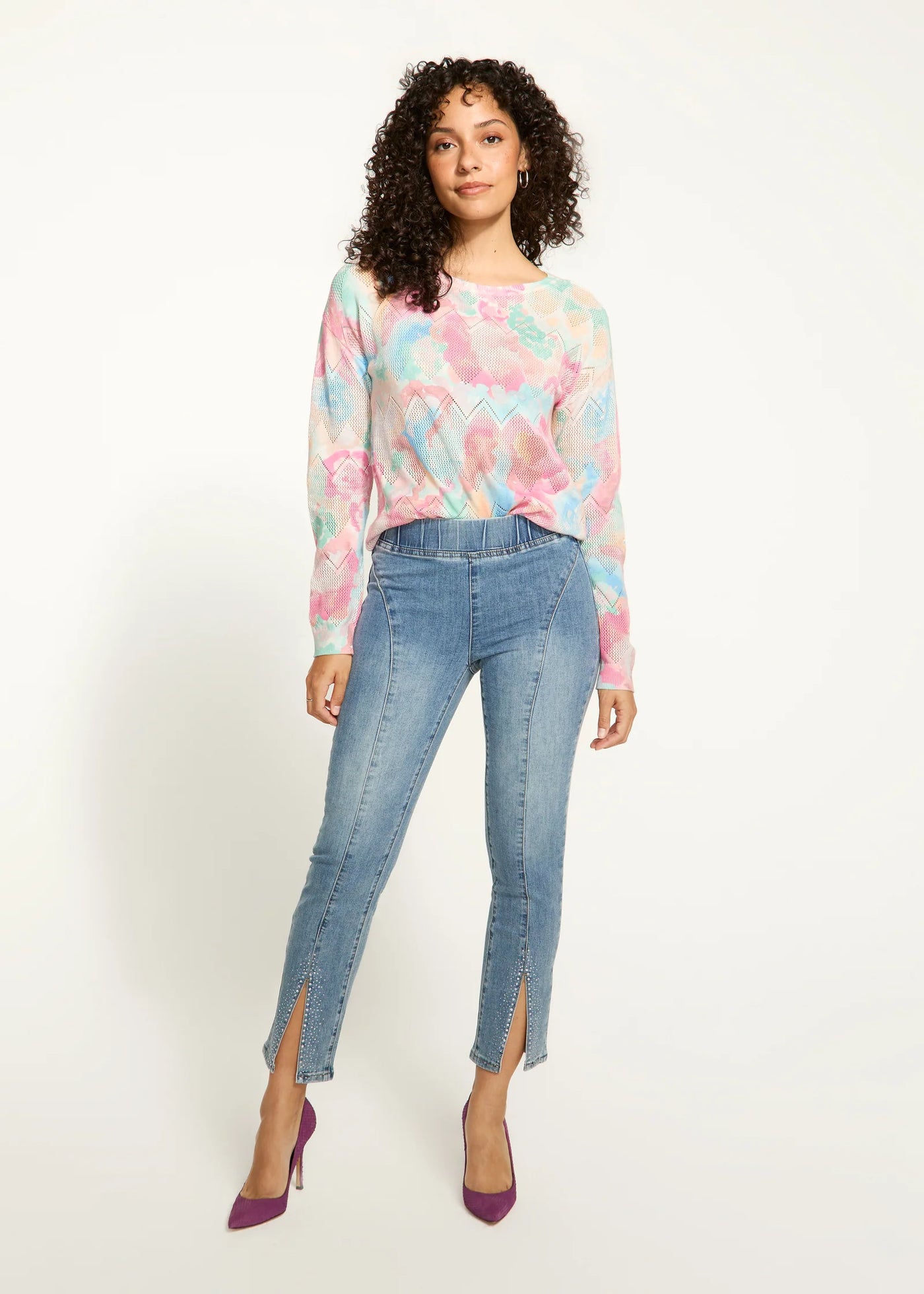 Pull-On Pencil Ankle French Dressing Jeans