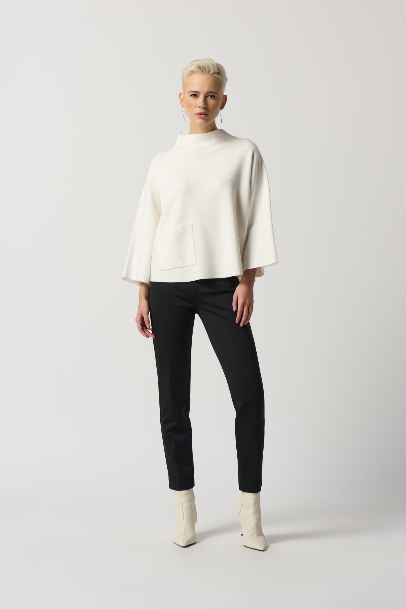 Joseph Ribkoff Funnel Neck Boxy Top 