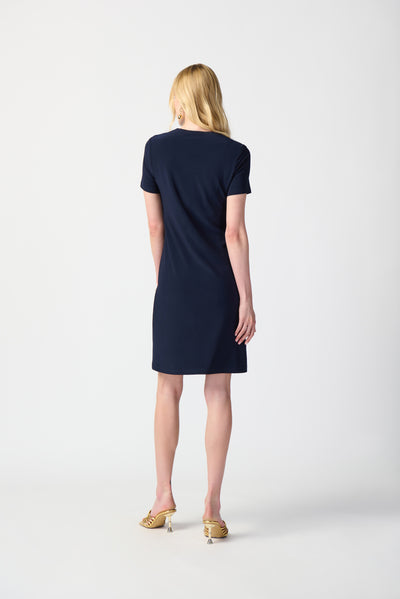 Joseph Ribkoff Silky Knit Shift Dress With Eyelets 