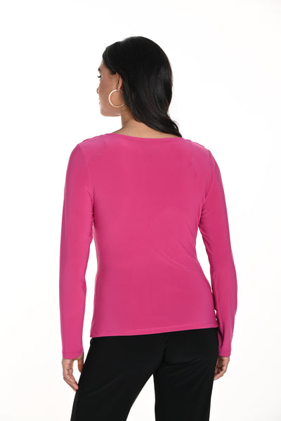 Ruched Neckline Top Frank Lyman