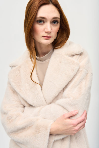 Faux Fur Straight Coat Joseph Ribkoff