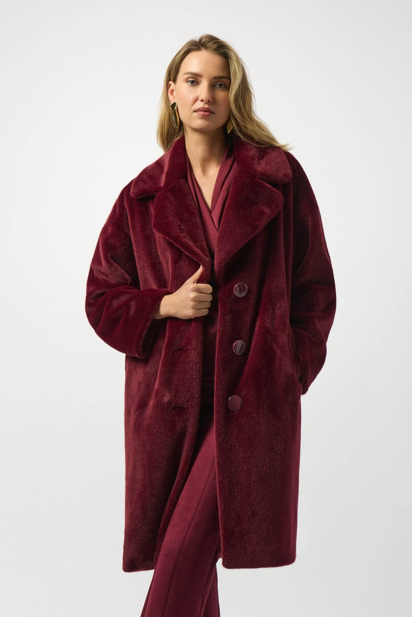 Faux Fur Straight Coat - Dream Pants