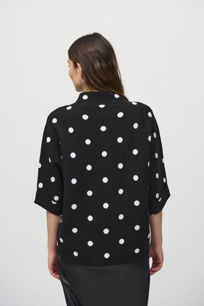 Jacquard Sweater Dot Print Top Joseph Ribkoff