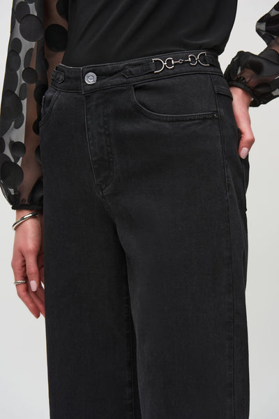 High-Rise Wide-Leg Denim Pants Joseph Ribkoff