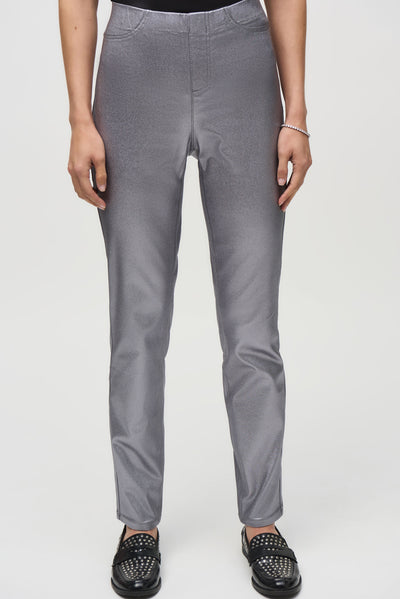 Metallic Coated Classic Slim Denim Pants Joseph Ribkoff