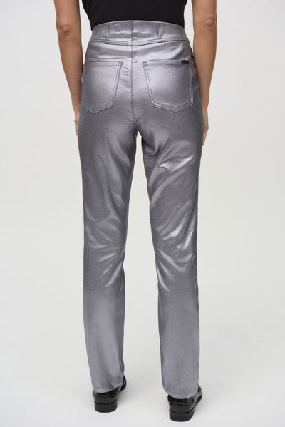 Metallic Coated Classic Slim Denim Pants Joseph Ribkoff