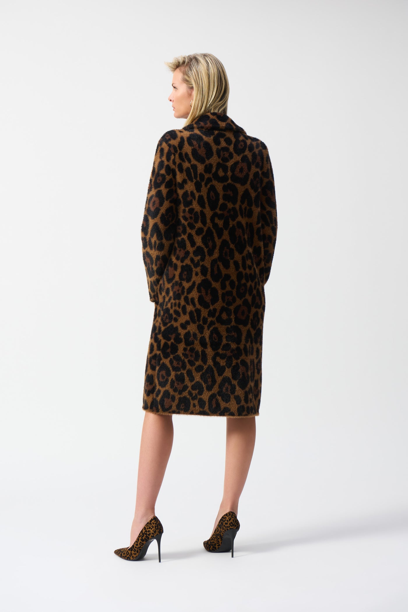 Jacquard Sweater Animal Print Coat Joseph Ribkoff