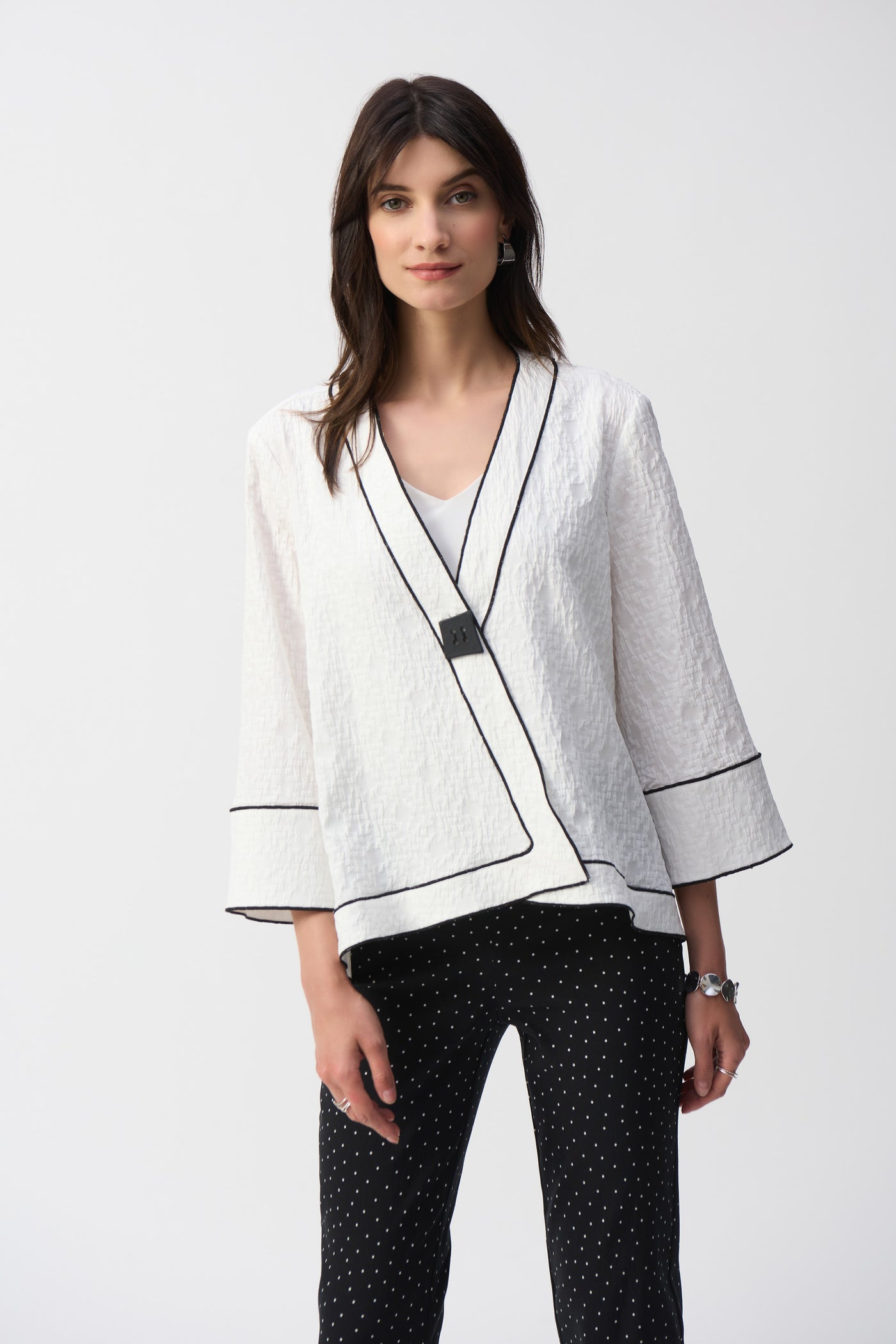 Jacquard Woven Swing Jacket Joseph Ribkoff