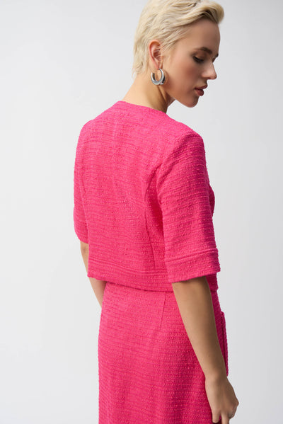 Bouclé Cropped Jacket With Decorative Buttons Joseph Ribkoff