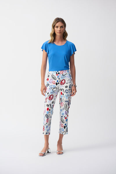 Millennium Abstract Print Crop Pants Joseph Ribkoff