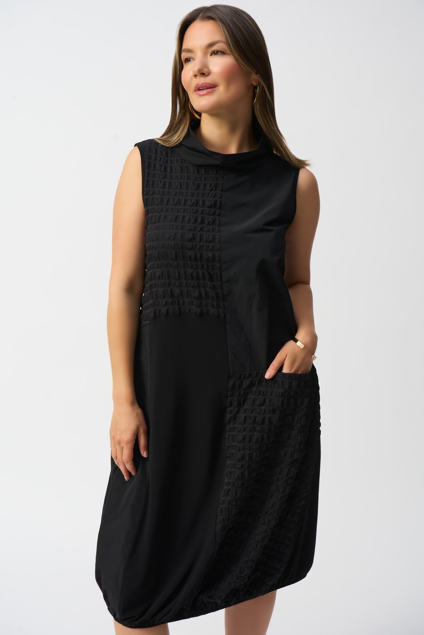 Bubble Jacquard Sleeveless Cocoon Dress Joseph Ribkoff