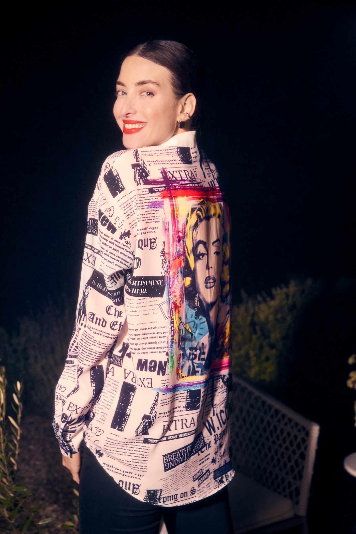 Buttoned Graphic Print Shirt Frank Lyman