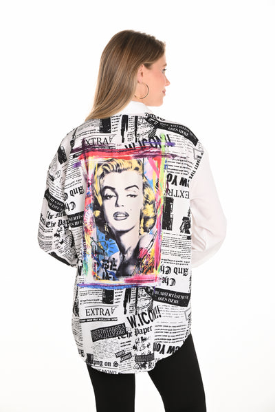 Buttoned Graphic Print Shirt Frank Lyman