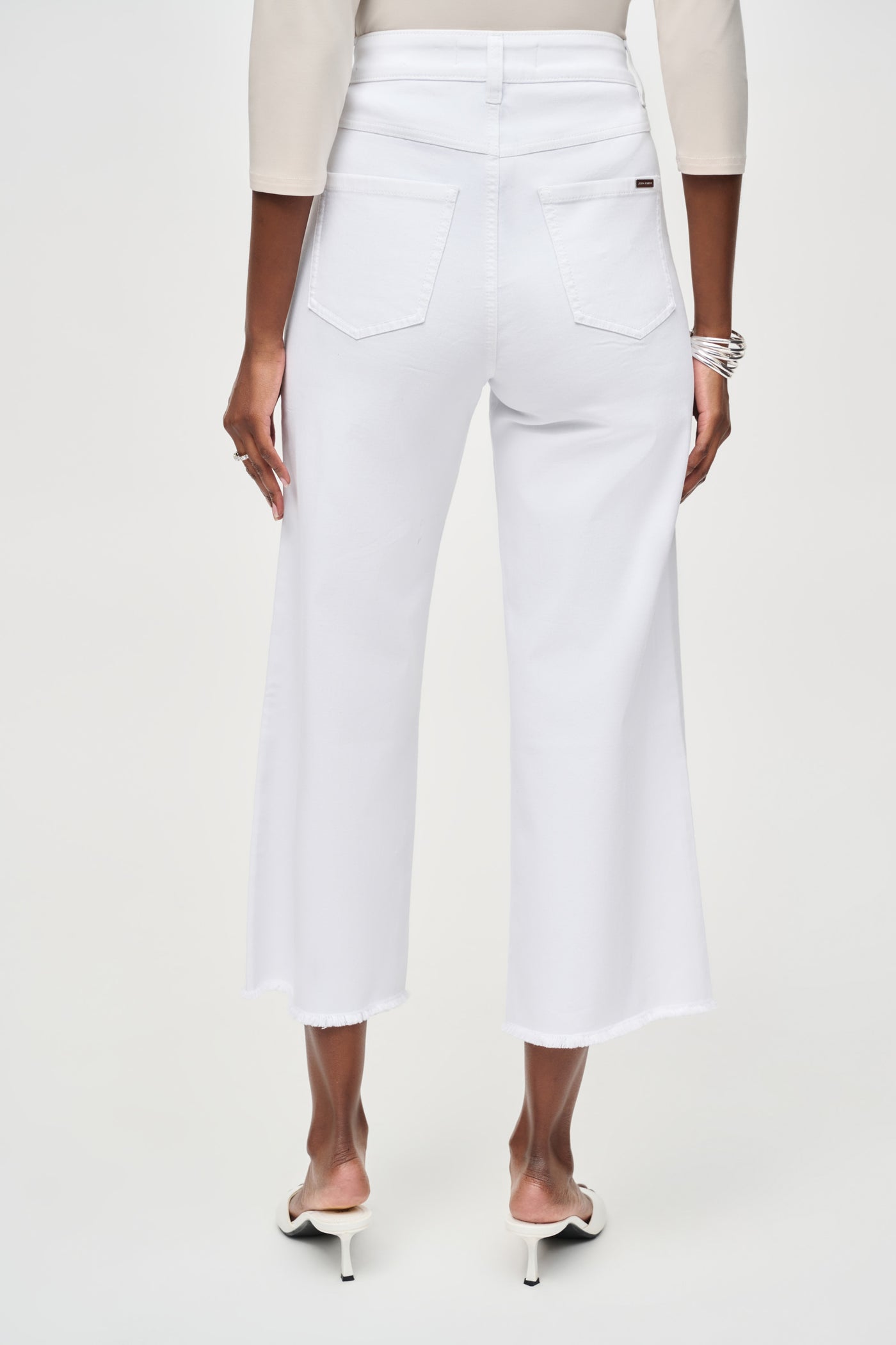 Culotte Jeans With Embellished Front Seam Joseph Ribkoff