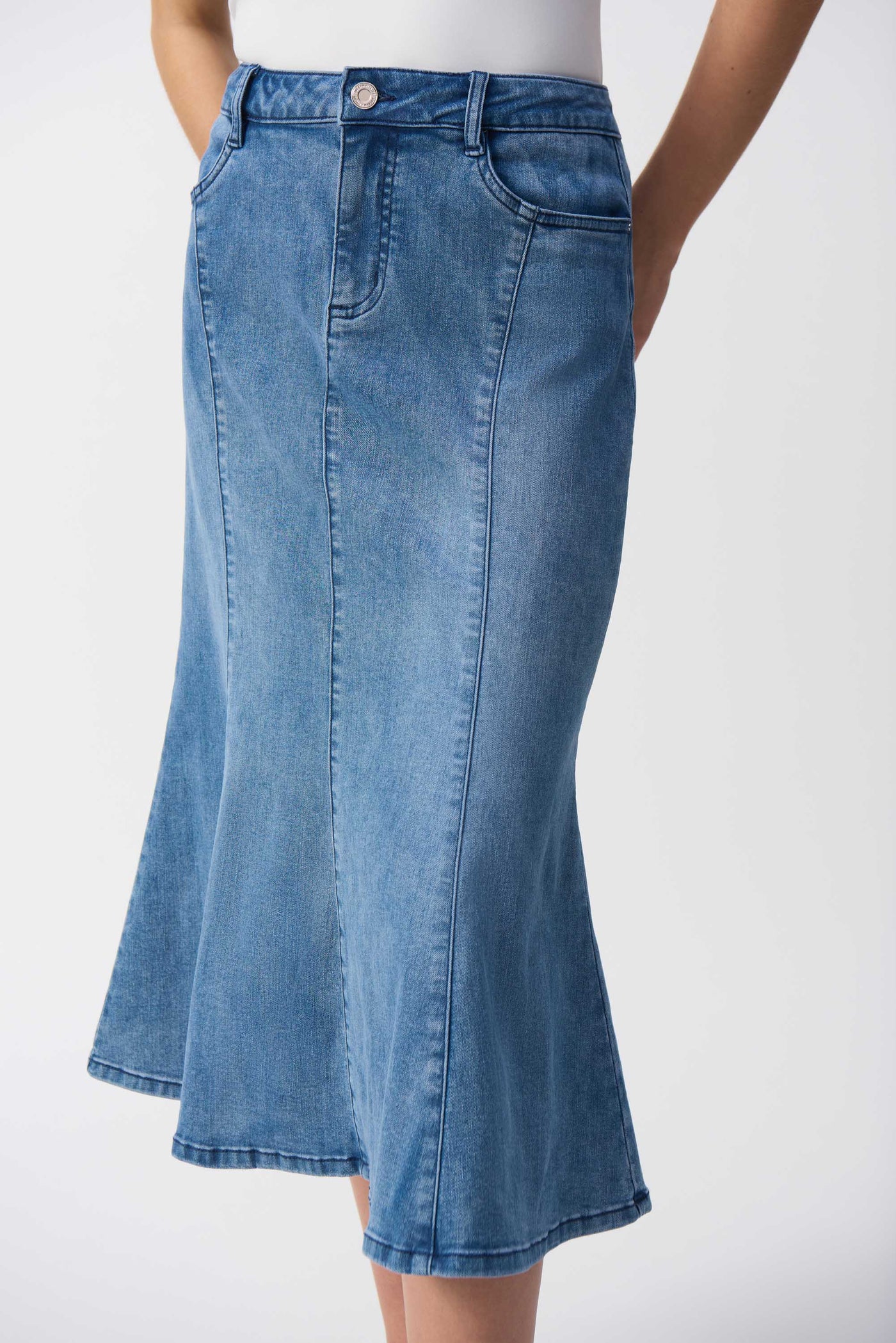 Stretch Denim Trumpet Skirt Joseph Ribkoff