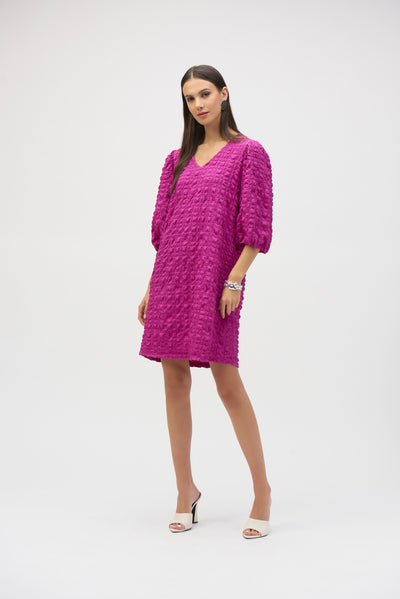 Bubble Jacquard A-Line Dress Joseph Ribkoff