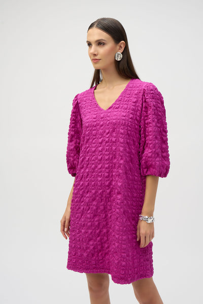 Bubble Jacquard A-Line Dress Joseph Ribkoff