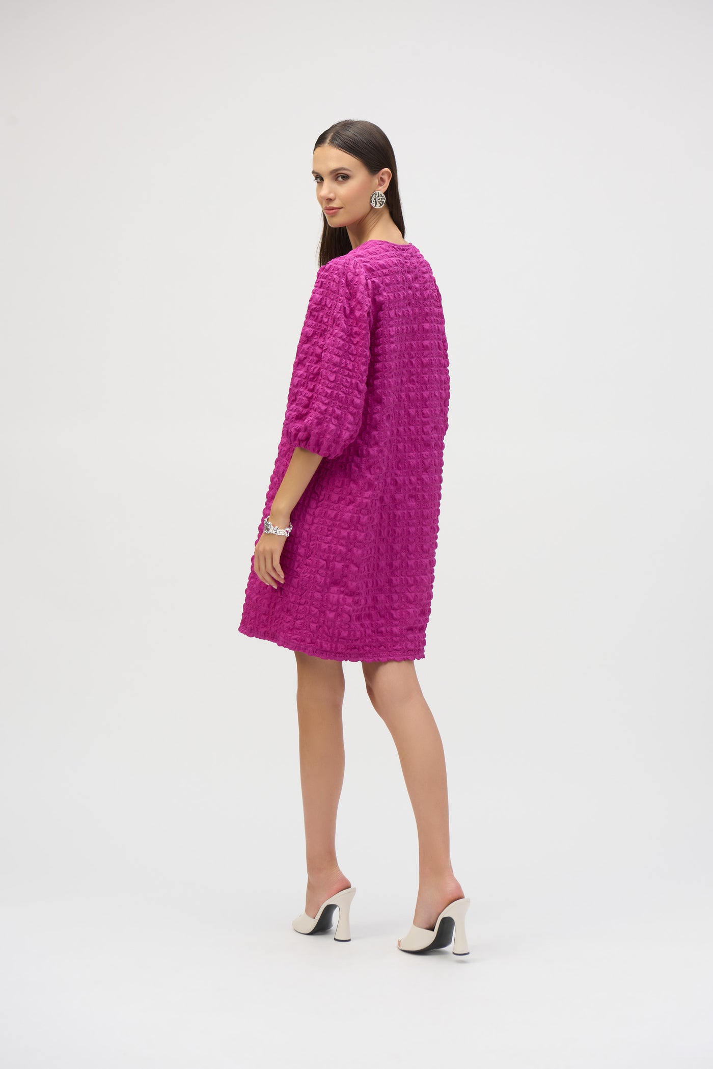 Bubble Jacquard A-Line Dress Joseph Ribkoff