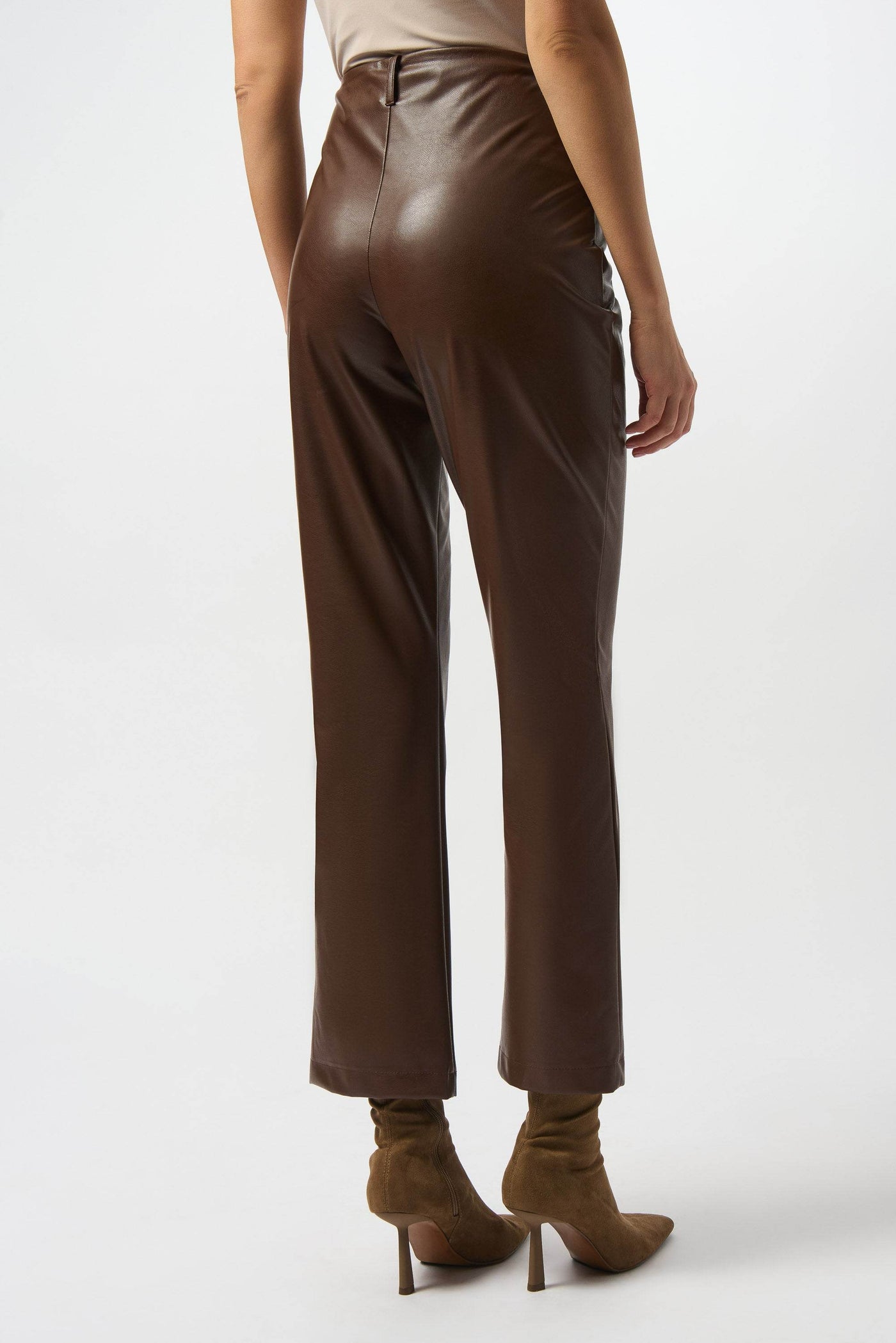 Leatherette Wide-Leg Pull-On Pants Joseph Ribkoff