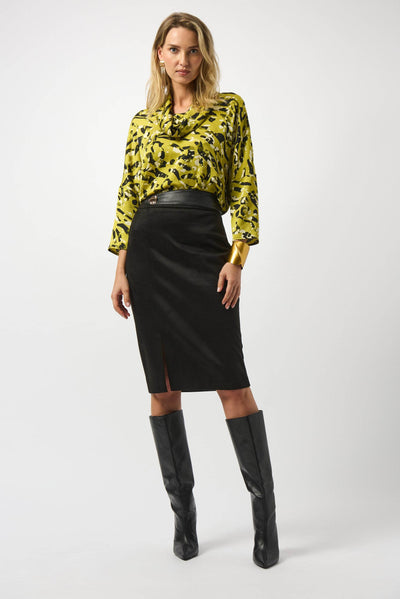 Recycled Satin Animal Print Boxy Top Joseph Ribkoff