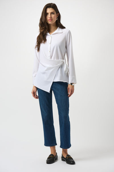 Stretch Poplin Fitted Top Joseph Ribkoff