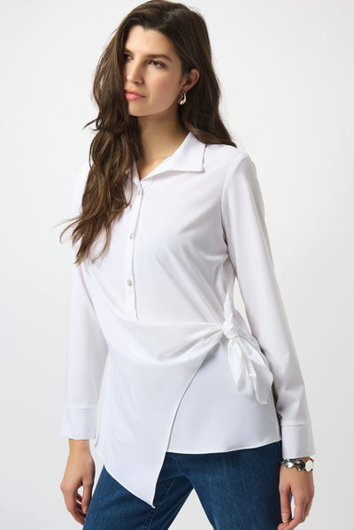 Stretch Poplin Fitted Top Joseph Ribkoff