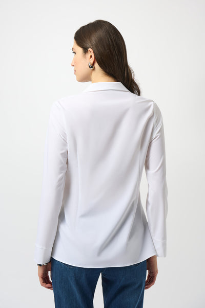Stretch Poplin Fitted Top Joseph Ribkoff