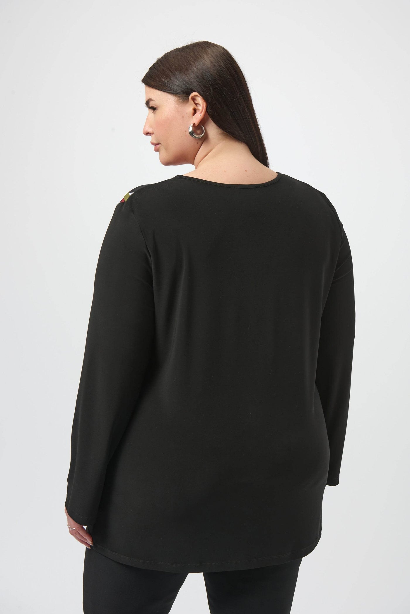 Silky Knit Geometric Print Straight Tunic - Dream Pants