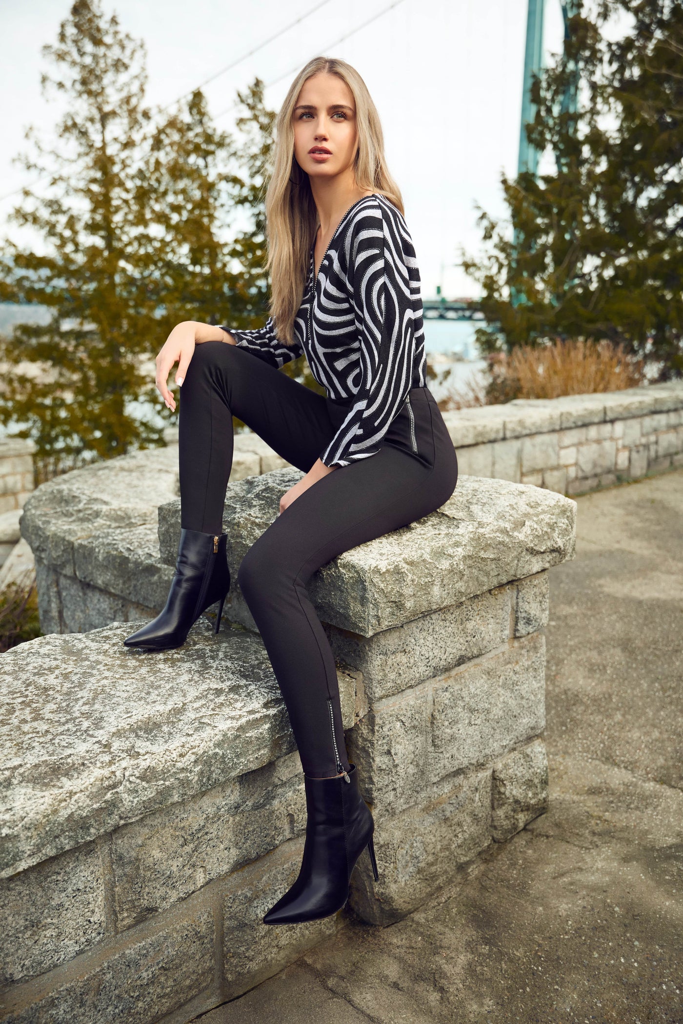 Zipper Zebra Top - Dream Pants