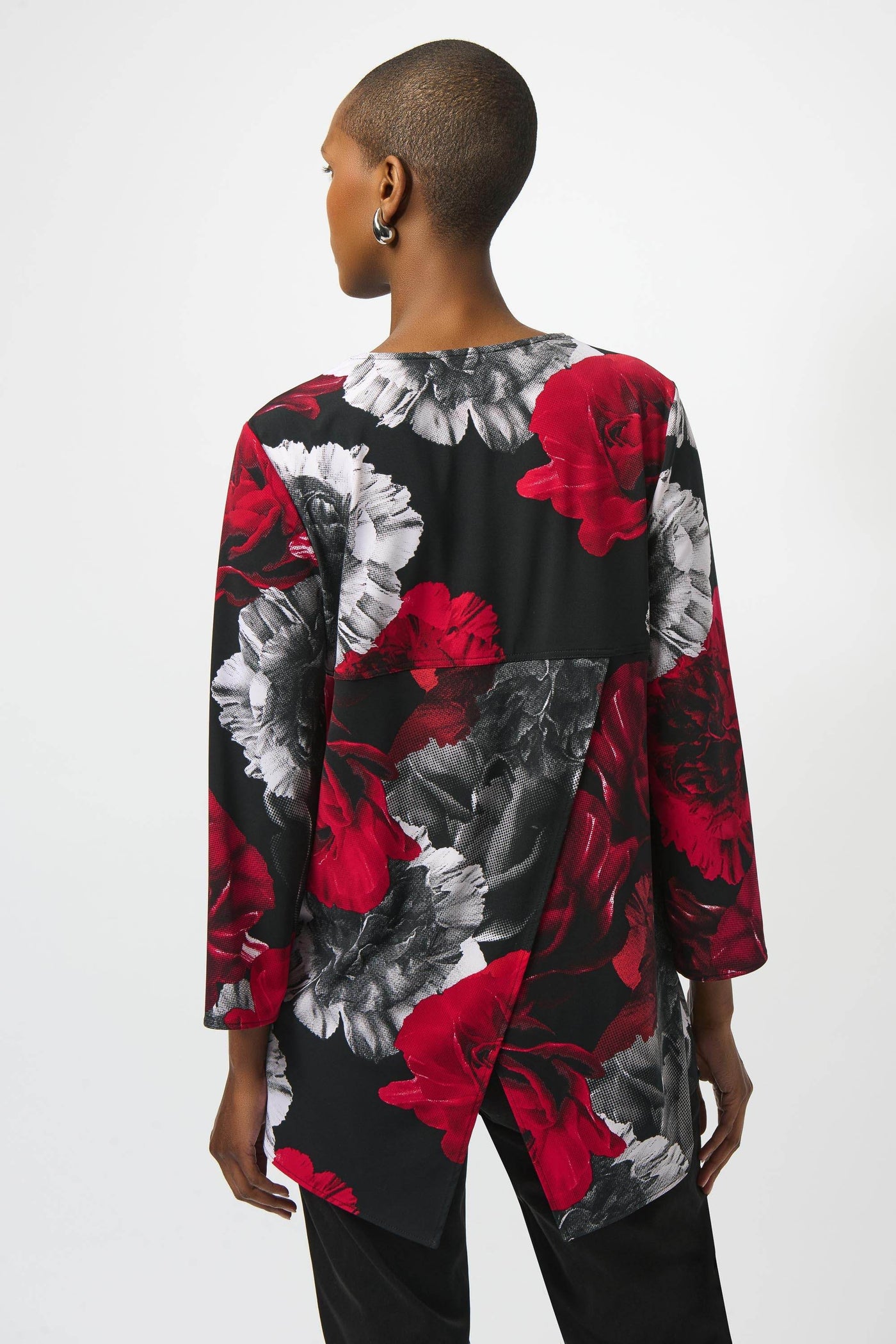Silky Knit Printed Fit And Flare Tunic Joseph Ribkoff