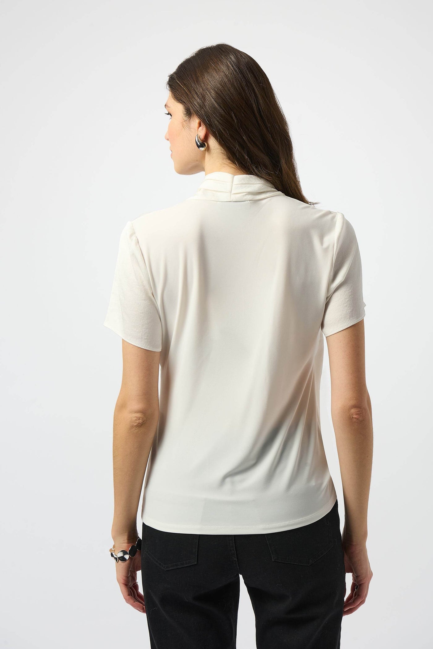 Recycled Satin And Silky Knit Wrap Top Joseph Ribkoff