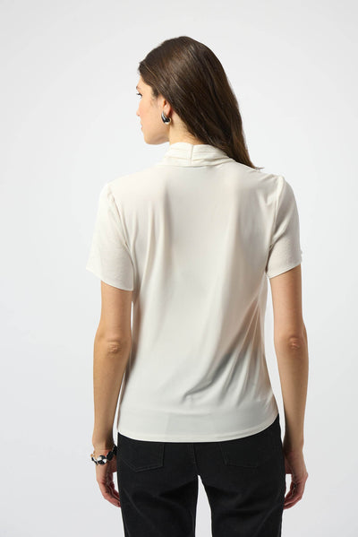 Recycled Satin And Silky Knit Wrap Top Joseph Ribkoff
