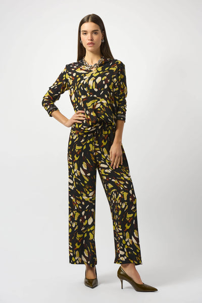 Recycled Soft Twill Animal Print Straight Top Joseph Ribkoff