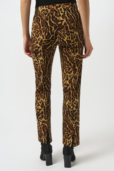 Silky Knit Animal Print Straight Pants Joseph Ribkoff