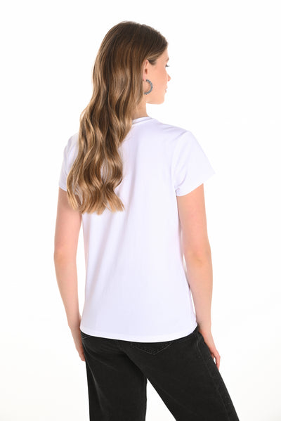 Graphic Print T-Shirt with Fashion Motif Frank Lyman