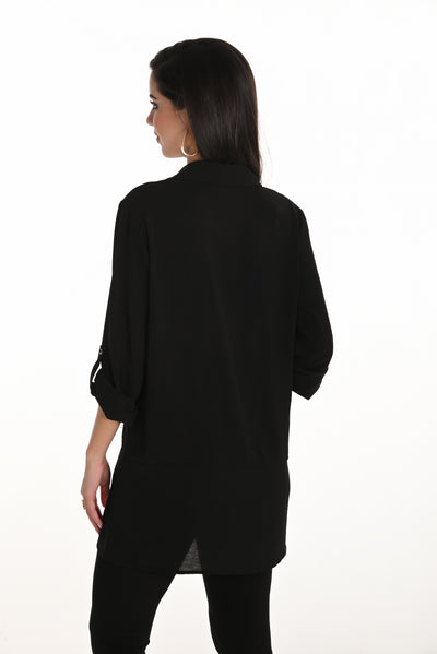 Blouse with Graphic and Sequin Accents Frank Lyman