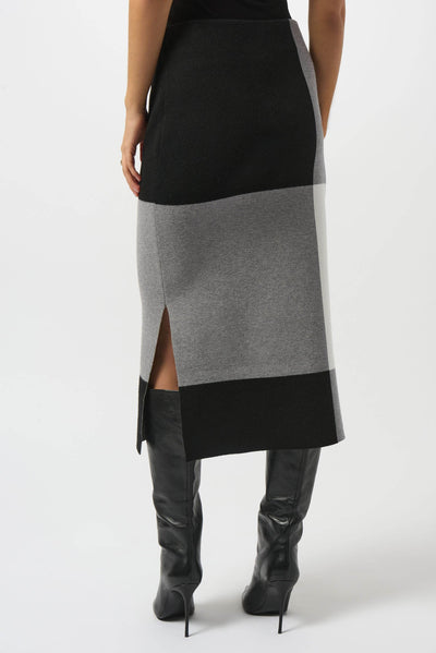 Jacquard Sweater Colour Block Skirt Joseph Ribkoff