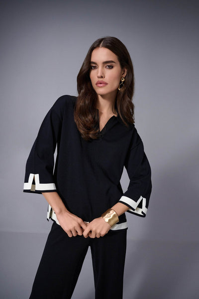 Sweater Knit Colour Block Top Joseph Ribkoff