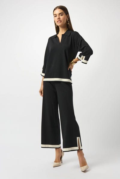 Sweater Knit Colour Block Top Joseph Ribkoff
