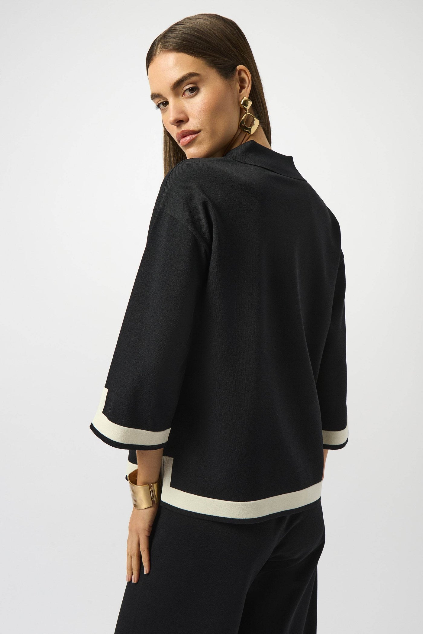 Sweater Knit Colour Block Top Joseph Ribkoff