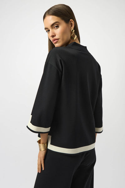 Sweater Knit Colour Block Top Joseph Ribkoff